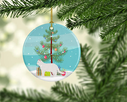 Cat Christmas Ceramic Ornament